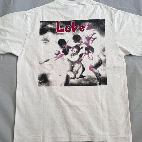 SAINT Mxxxxxx Men's White Love Short Round Neck Sleeve T-Shirt Size S - Picture 7 of 7